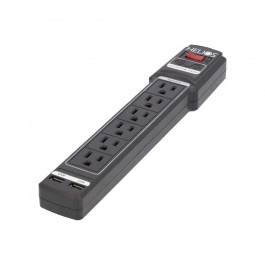 6 Outlet Surge Protector with 2 USB Charging Ports - Dreamedia AV