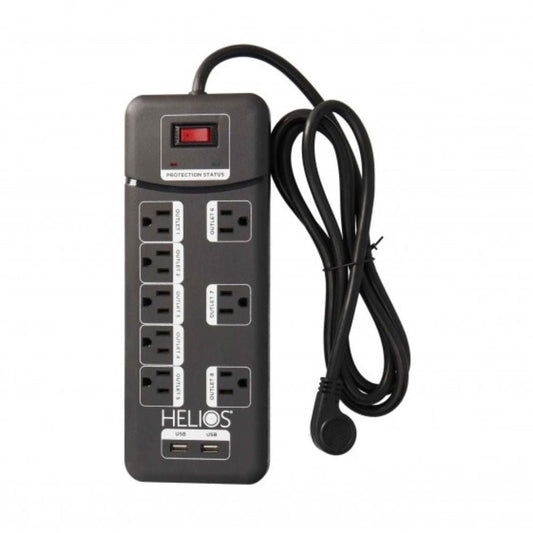 8 Outlet Surge Protector with 2 USB Charging Ports - Dreamedia AV